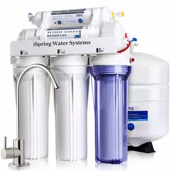 3 Système d'osmose inverse en 5 étapes iSpring RCC7 sous évier et adoucisseur d'eau ultime
